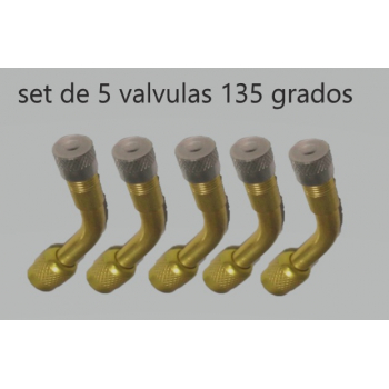 SET DE 5 EXTENCIONES DE VALVULA 135 GRADOS