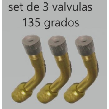 SET DE 3 EXTENCIONES DE VALVULA 135 GRADOS