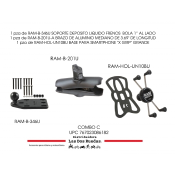 KIT COMPLETO RAM SOPORTE DEPÓSITO CLUTCH / FRENOS AL LADO