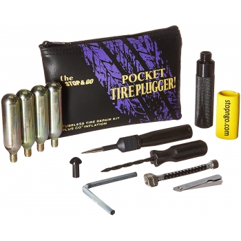 KIT DE REPARACIÓN DE NEUMÁTICOS “POCKET TIRE PLUGGER + C02”  STOP & GO