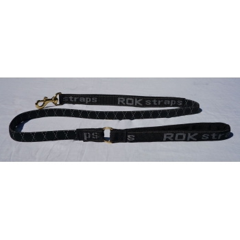 CORREA PERRO ROKSTRAPS MEDIANA NEGRA CON REFLEJANTE