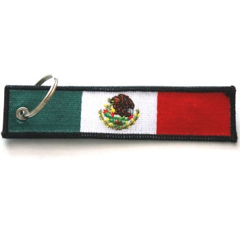 LLAVERO MEXICO BORDADO TELA