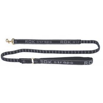 CORREA PERRO ROKSTRAPS DELGADA NEGRA REFLEJANTE
