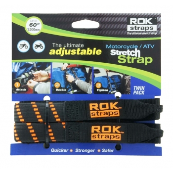 PAQ 2 CINTAS ROKSTRAPS GRANDES NEGRAS FRANJAS NARANJAS