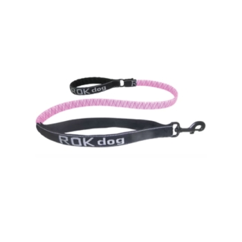 CORREA ELÁSTICA PARA PERROS ROK STRAPS DELGADA ROSA
