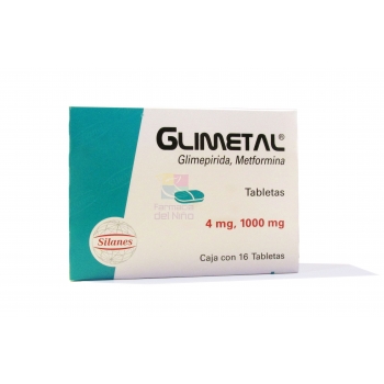 GLIMETAL (GLIMEPIRIDA / METFORMINA) 16 TABS