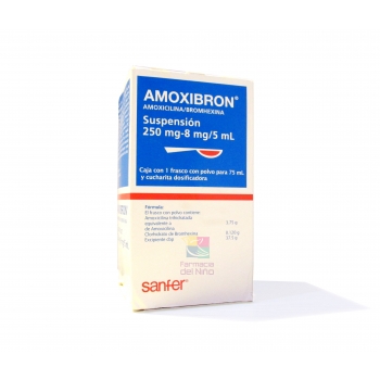 AMOXIBRON SUSP 250MG (AMOXICILINA / BROMHEXINA) 75ML POLVO