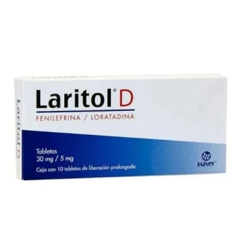 LARITOL D (phenylephrine / Loratatina) 30mg/5mg 10 lozenges