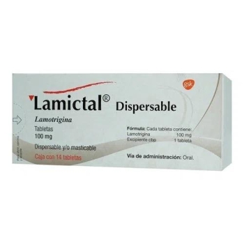 LAMICTAL (Lamotrigina) 100mg 14 tabletas dispersables