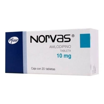 Norvasc (Amlodipine) 10mg 20tabletas