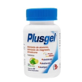 PLUSGEL (hidoxido de aluminio, magnesio, dimeticona) 50ct