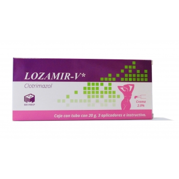 LOZAMIR-V (Clotrimazol) 2.0% tubo 20g, 3 aplicadores