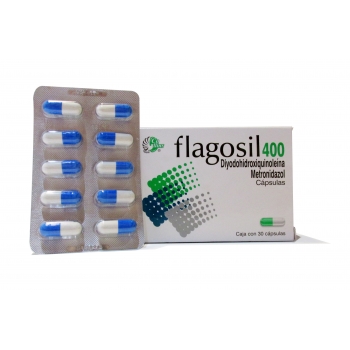 FLAGOSIL 400 400/200mg (Diyodohidroxiquinoleína | Metronidazol) 30 tabletas