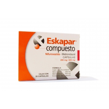 ESKAPAR COMPUEST0 (NIFUROXAZIDA / METRONIDAZOL) 200MG/600MG 20CAPS