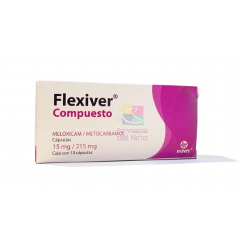 FLEXIVER COMP (MELOXICAN/METOCARBAMOL) C/10 CAPS. 15/215MG