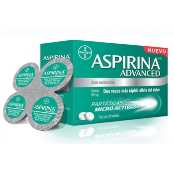 ASPIRINA ADVANCED 20 TABS 500 MG
