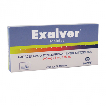 EXALVER (PARACETAMOL/FENILEFRINA/DEXTROMETORFANO) 10 TABS