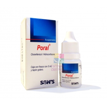 Poral (Chloramphenicol / hydrocortisone) EYE DROPS 5ML *THIS PRODUCT IS ONLY AVAILABLE IN MEXICO