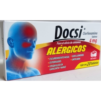 DOCSI (CHLORPHENAMINE) 4 mg 20 TABLETS