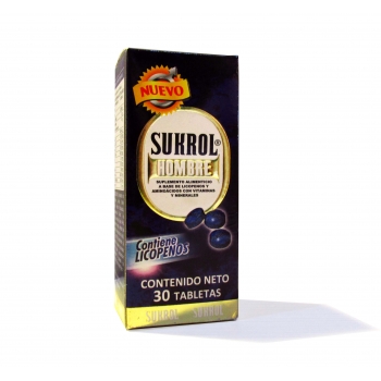 SUKROL HOMBRE C/30 TABLETAS (L- ARGININA,ACIDO GLUTAMINICO,ZINC,)