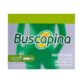 BUSCAPINA (HIOCINA)20MG 3INJECTIONS *THIS PRODUCT IS ONLY AVAILABLE IN MEXICO