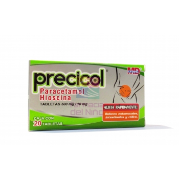 PRECICOL (PARACETAMOL / HIOSCIN) 20 TABS 500/10 MG