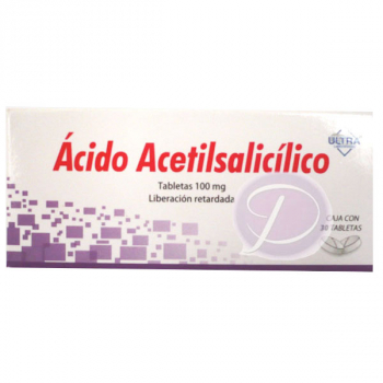 ACIDO ACETILSALICILICO 100MG 30 TABLETAS