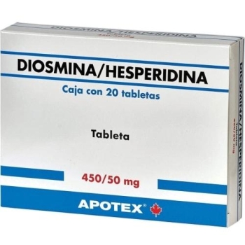 DIOSMINA/HESPERIDINA (DAFLON) 450MG/50MG 20 TABLETAS (APOTEX)