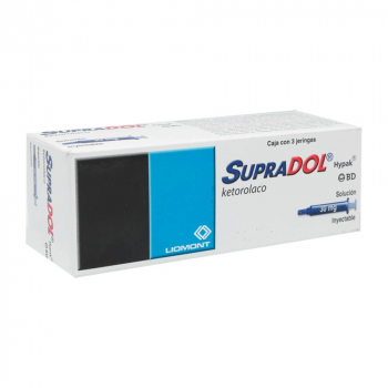 SUPRADOL HYPAK 30 MG (KETOROLACO) CON 3 JERINGAS PRELLENADAS