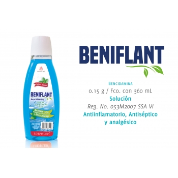 BENIFLANT SOLUCION (BENCIDAMINA)  0.15G/100ML 360ML   *THIS PRODUCT IS ONLY AVAILABLE IN MEXICO