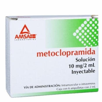 METOCLOPRAMIDA 10MG/2ML 6 AMPOLLETAS AMSA   *THIS PRODUCT IS ONLY AVAILABLE IN MEXICO
