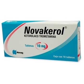 NOVAKEROL (KETOROLACO TROMETAMINA) 10MG 10 TABLETAS