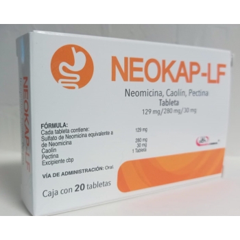 NEOKKAP-LF  (NOEMICINA/CAOLIN/PECTINA)129MG/80MG/30 MG 20 TABLETAS