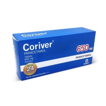 CORIVER (PARACETAMOL) 650MG 24 TABLETAS