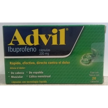 ADVIL (IBUPROFEN) 200MG 20 CAPSULES