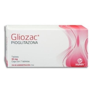GLIOZAC (PIOGLITAZONA) 30MG 7 TABLETAS