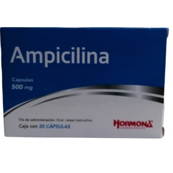 AMPICILINA 500MG 20 CAPSULAS  (HORMONA)