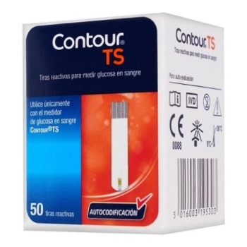 CONTOUR TS (FAD GLUCOSA DESHIDROGENASA, FERROCIANURO DE POTASIO) 50 TIRAS REACTIVAS