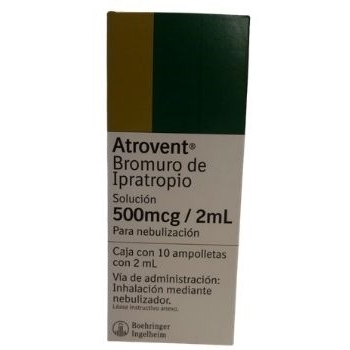 ATROVENT (BROMURO DE IPRATROPIO) 500MCG/2ML 10 AMPOLLETAS DE 2ML