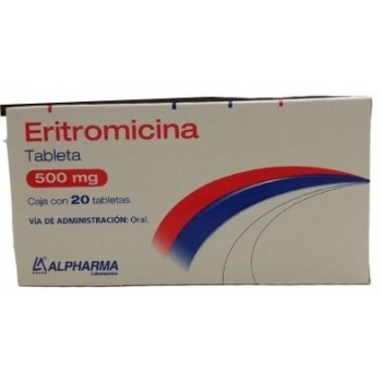 ERITROMICINA (ERITROMICINA) 500MG 20 TABLETAS