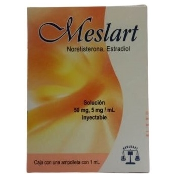 MESLART (NORETISTERONA, ESTRADIOL) 50MG/5MG UNA AMPOLLETA CON 1ML