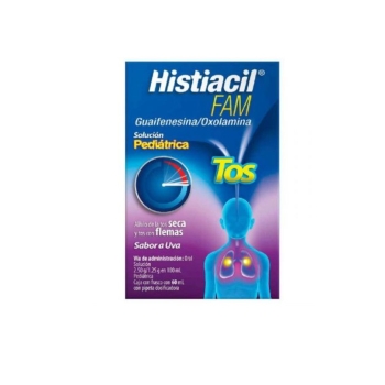 HISTIACIL FAM (GUAIFENESIN, OXOLAMINE) 2.50G / 1.25G BOTTLE WITH 60 ML SYRUP THIS PRODUCT IS ONLY AVAILABLE IN MEXICO