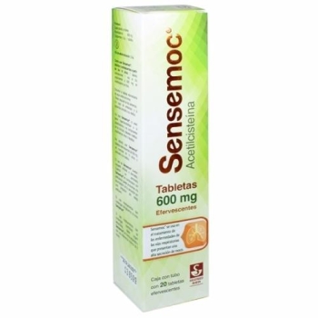 SENSEMOC (ACETILCISTEINA) 600 MG 20 TABLETAS EFERVESCENTES