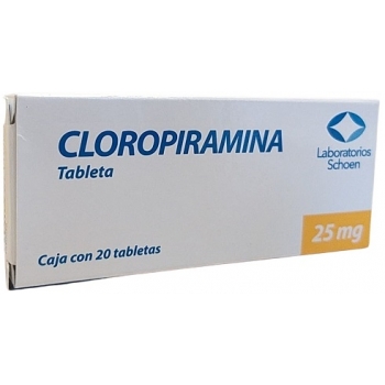 CLOROPIRAMINA (CLOROPIRAMINA) 25 MG 20 TABLETAS