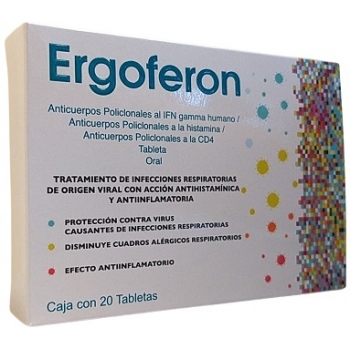 ERGOFERON (ANTICUERPOS POLICLONALES AL IFN GAMMA HUMANO, A LA HISTAMINA, A LA CD4) 20 TABLETAS