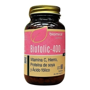 BIOFOLIC-400 (VITAMIN C, IRON, SOY PROTEIN AND FOLIC ACID) 190 MG 60 TABLETS