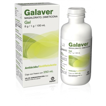 GALAVER (MAGALDRATE, DIMETICONE) 8G/1G BOTTLE WITH 250 ML. *THIS PRODUCT IS ONLY AVAILABLE IN MEXICO