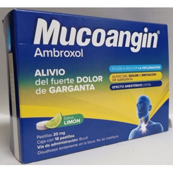 MUCOANGIN (AMBROXOL) 18 PASTILLAS 20 MG