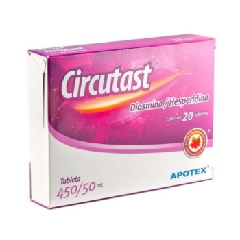 CIRCUTAST (DIOSMINA/HESPERIDINA) 20 TABLETAS 450/50MG