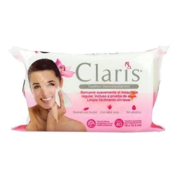 CLARIS MAKE-UP REMOVER TOWELS W/40 PCS